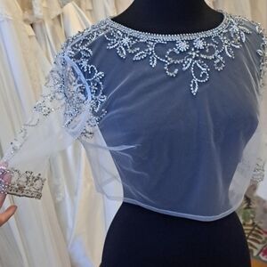 Beaded Bridal Topper Size 12